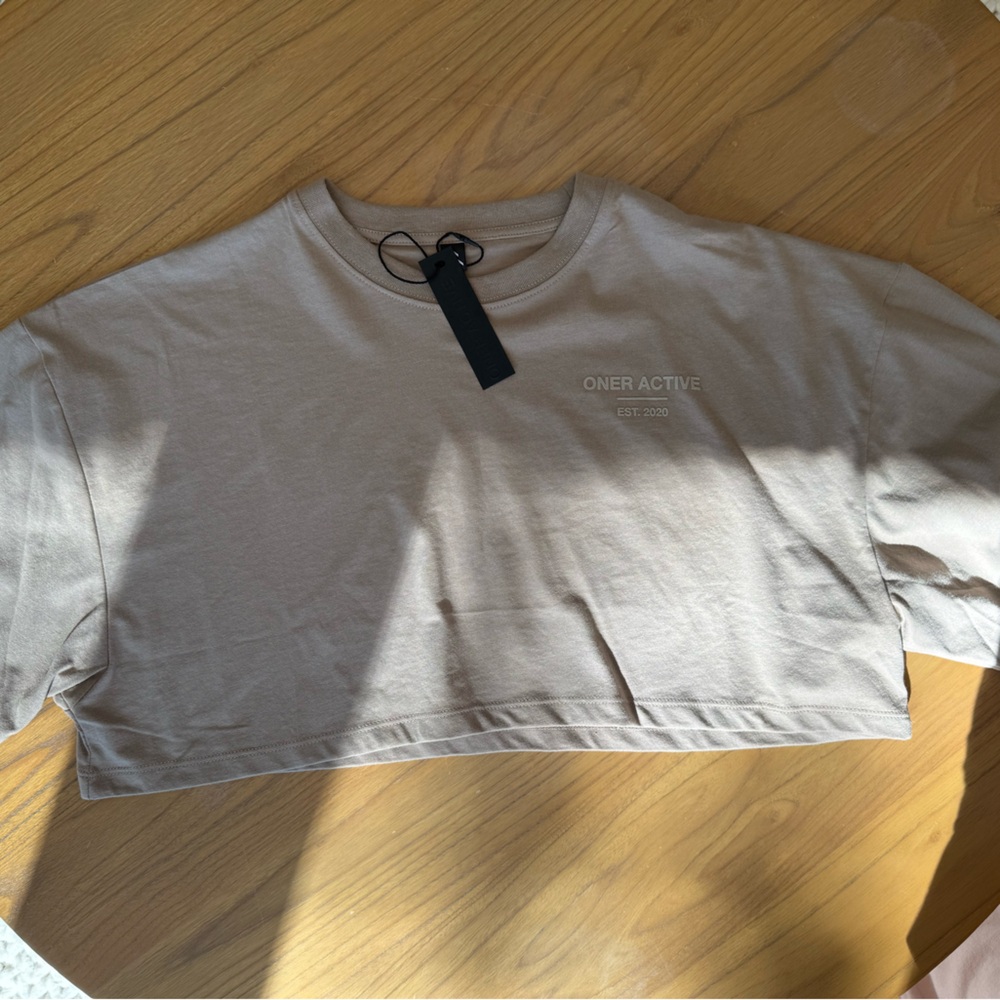 Oner Active Light Brown Cropped Tee